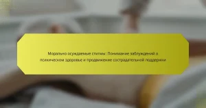 Морально осуждаемые стигмы: Понимание заблуждений о психическом здоровье и продвижение сострадательной поддержки